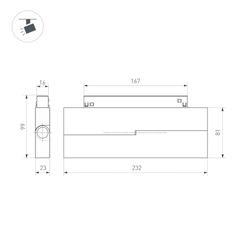 Светильник MAG-ORIENT-FLAT-FOLD-S230-12W Day4000 (BK, 80 deg, 48V) (Arlight, IP20 Металл, 5 лет)