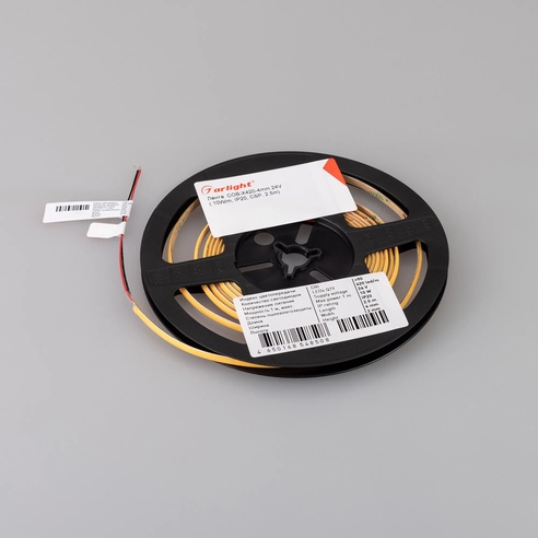 Лента светодиодная COB-X420-4mm 24V White6000 (10 W/m, IP20, CSP, 5m) (Arlight, узкая)