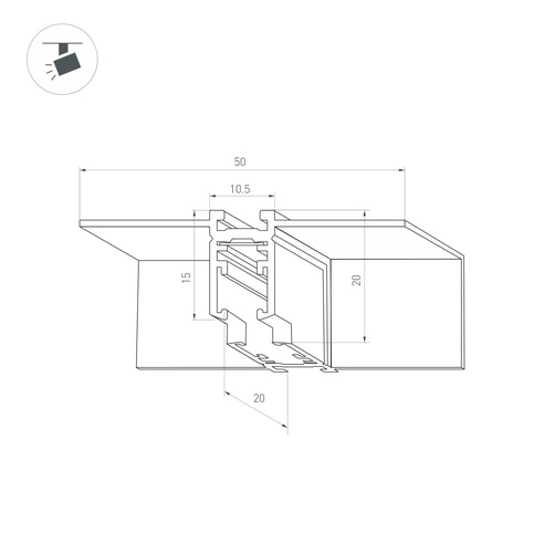 Коннектор угловой MAG-MICROCOSM-CON-FDW-L90-INT (BK) (Arlight, IP20 Металл, 3 года)