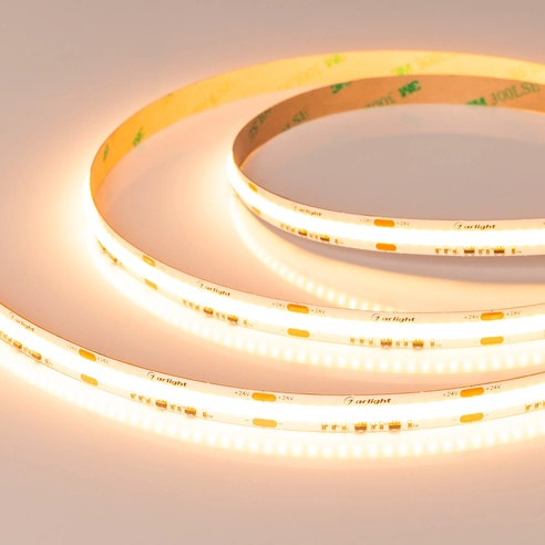 Лента COB-X560-10mm 24V Dim-To-Warm (14 W/m, IP20, 5m) (Arlight, Dim-To-Warm)