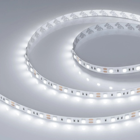 Лента светодиодная RT-B60-10mm 12V White6000 (14.4 W/m, IP20, 5060, 5m) (Arlight, 14.4 Вт/м, IP20)