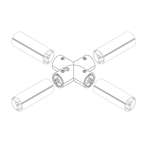 Соединитель профиля ROUND-D36-360-X90 (Arlight, Металл)
