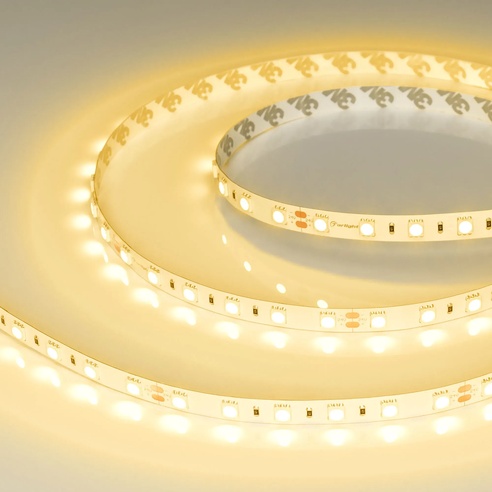 Лента светодиодная RT-B60-10mm 24V Yellow (14.4 W/m, IP20, 5060, 5m) (Arlight, 14.4 Вт/м, IP20)