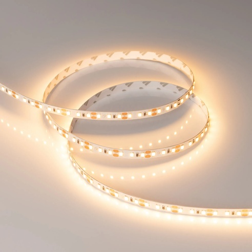 Лента светодиодная RT-A120-8mm 12V Warm2700 (9.6 W/m, IP20, 2835, 5m) (Arlight, Открытый)
