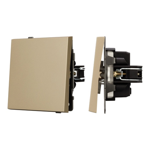 Механизм выключателя одноклавишный проходной SWT-TENDO-MKP1-SFPL-GD (230V, 10A) (Arlight, -)