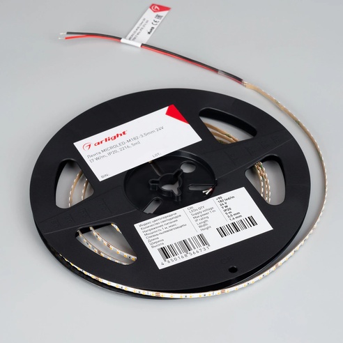 Лента светодиодная MICROLED-M182-3.5mm 24V Day4000 (7 W/m, IP20, 2216, 5m) (Arlight, узкая)