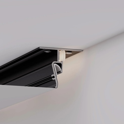 Профиль STRETCH-SHADOW-CEIL-2000 BLACK (A2-CONTOUR-PRO) (Arlight, Алюминий)