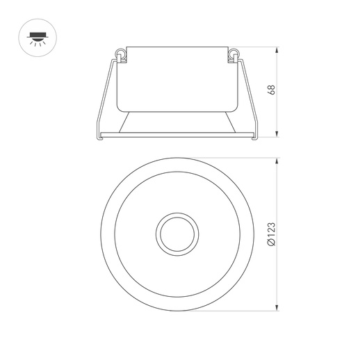 Светильник MS-HARBOR-R123-20W Warm3000 (WH, 36 deg, 230V) (Arlight, IP20 Металл, 5 лет)