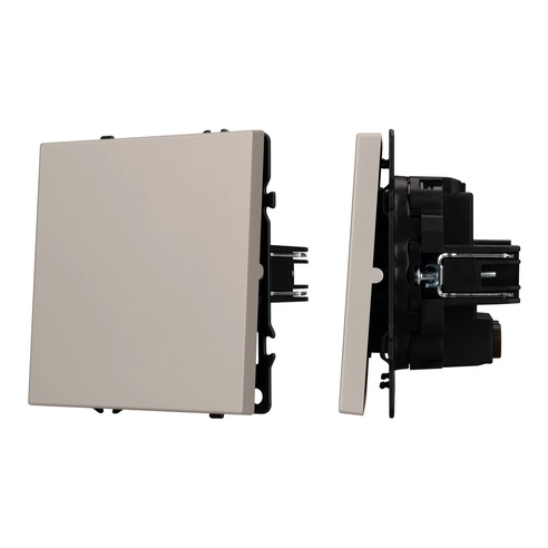 Механизм выключателя одноклавишный перекрёстный SWT-NOBE-MKX1-SFPL-CA (230V, 10A) (Arlight, Кашемир)