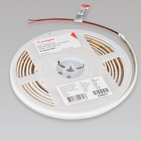Лента светодиодная герметичная RTW-PW-A280-10mm 24V Day4000 (10 W/m, IP66, 2835, 5m) (Arlight, Матовая)