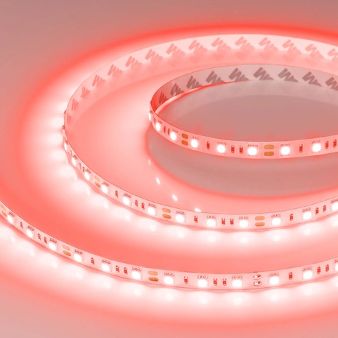 Лента светодиодная RT-B60-10mm 12V Red (14.4 W/m, IP20, 5060, 5m) (Arlight, 14.4 Вт/м, IP20)
