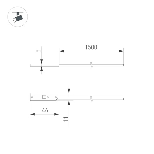 Коннектор питания MAG-MICROCOSM-CON-POWER-1500 (WH) (Arlight, IP20 Пластик)