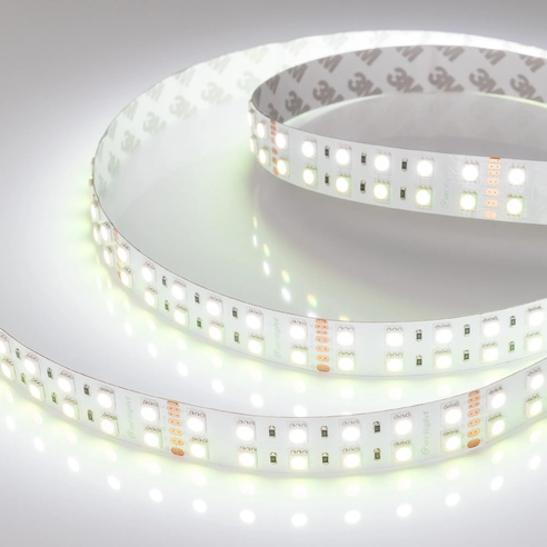 Лента светодиодная RT 2-5000 24V RGB-White 2x2 (5060, 720 LED, LUX) (Arlight, 32 Вт/м, IP20)