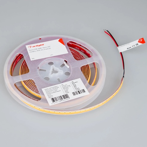 Лента светодиодная COB-X480-10mm 24V White6000 (10 W/m, IP20, 5m, FreeCut) (Arlight, Свободная резка)