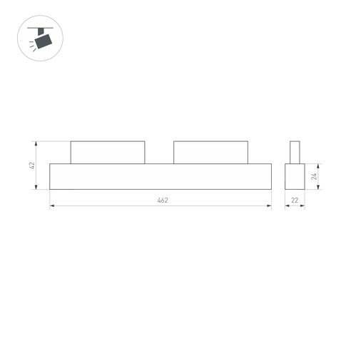 Светильник MAG-ORIENT-FLAT-L465-16W Day4000 (BK, 100 deg, 48V, DALI) (Arlight, IP20 Металл, 5 лет)