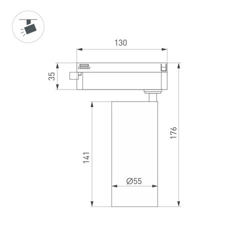 Светильник LGD-GERA-2TR-R55-10W Day4000 (BK, 24 deg, 230V) (Arlight, IP20 Металл, 5 лет)