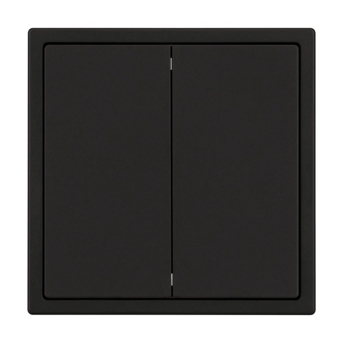 Механизм выключателя двухклавишный перекрёстный SWT-NOBE-MKX2-SFPL-BK (230V, 10A) (Arlight, Черный оникс)