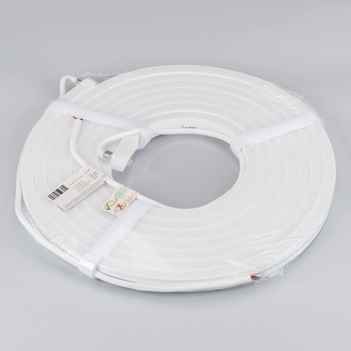 Лента светодиодная герметичная MOONLIGHT-SIDE-A140-12x17mm 24V Warm3500 (9.6 W/m, IP67, 5m, wire x2) (Arlight, Вывод боковой, 3 года)