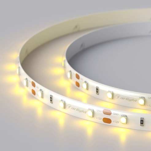 Лента светодиодная герметичная RTW-SE-A60-8mm 12V Yellow (4.8 W/m, IP65, 2835, 5m) (Arlight, -)