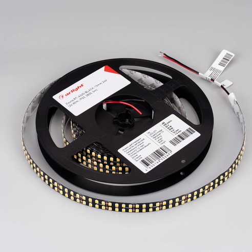Лента светодиодная RT-5000-2835-320 24V Warm2700 (BLACK 15mm, 24W/m, IP20) (Arlight, -)