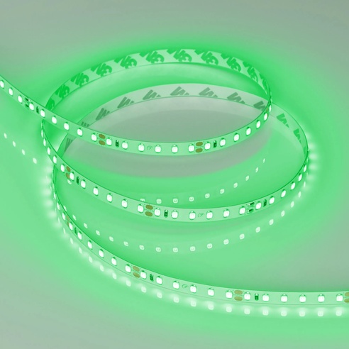 Лента светодиодная RT-A120-8mm 24V Green(9.6 W/m, IP20, 2835, 5m) (Arlight, Открытый)