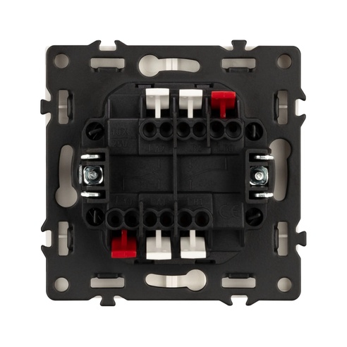 Механизм выключателя двухклавишный проходной LED SWT-NOBE-MKP2-SFPL-L-GD (230V, 10A) (Arlight, -)