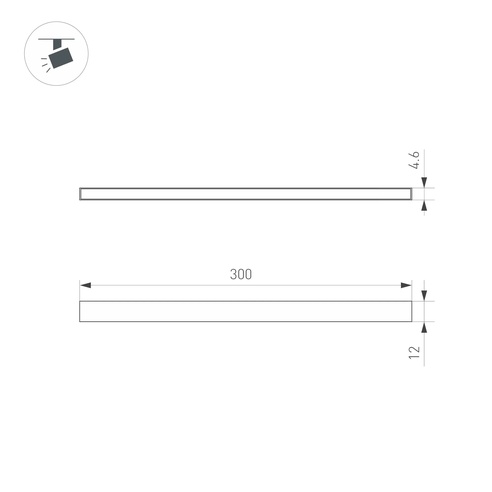Светильник MAG-MICROCOSM-STRIP-L300-5W Warm3000 (BK, 100 deg, 24V) (Arlight, IP20 Металл, 3 года)