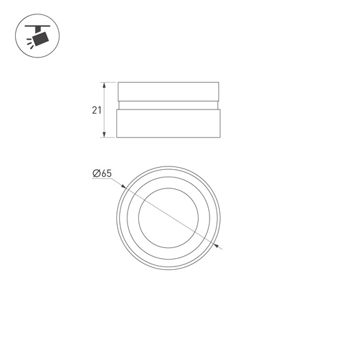 Насадка с фиксированным углом LGD-ARTIFACT-LENS-R65 (WH, 40 deg) (Arlight, Металл)