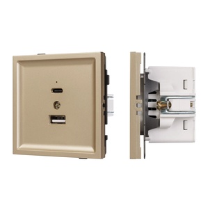Механизм USB розетки SCT-TENDO-MUAC-SFPL-GD (5V, 3A, QC3) (Arlight, -)