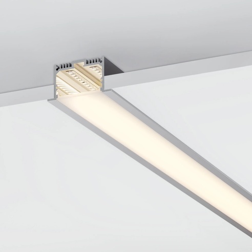 Профиль с экраном SL-LINIA62-F-2500 ANOD+OPAL (Arlight, Алюминий)