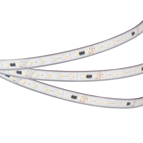 Лента светодиодная герметичная SPI-P-BA120-14mm 24V RGBW-Warm-PX6-BPT (16 W/m, IP66, 5060/2835, 5m) (Arlight, бегущий огонь)