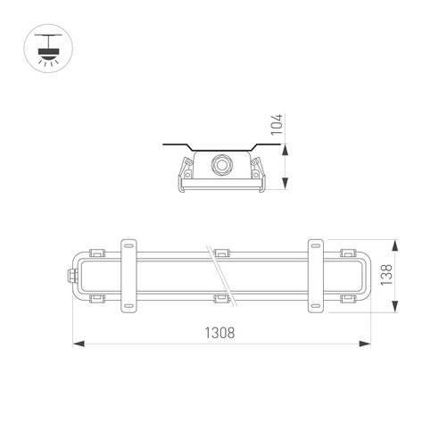 Светильник SP-KATANO-L1300-40W Day4000 (SL, 100 deg, 230V) (Arlight, IP65 Металл, 5 лет)