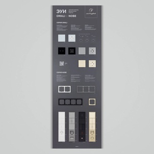 Стенд Электроустановки NOBE-OMALI-E2-1760x600mm (DB 3мм, пленка) (Arlight, -)