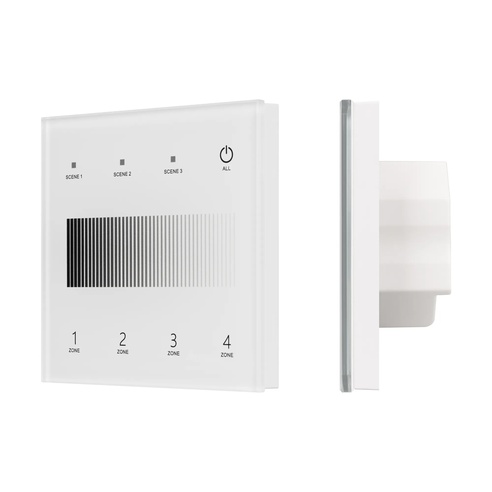 INTELLIGENT ARLIGHT Сенсорная панель SMART-DALI-301-11-4G-3SC-DT6 Белая (230V, встраиваемая, 2.4G) (IARL, IP20 Пластик, 5 лет)