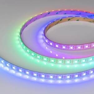 Лента светодиодная герметичная SPI-P-B60-12mm 12V RGB-PX1-BPT (8 W/m, IP66, 5060, 5m) (Arlight, бегущий огонь)