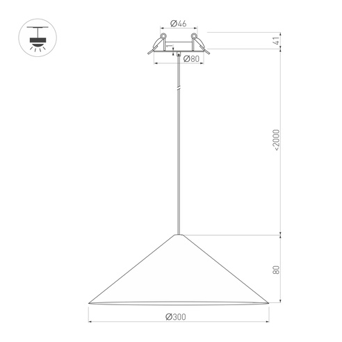 Светильник SP-MAKOTO-R300-10W Warm3000 (BK, 36 deg, 230V, TRIAC) (Arlight, IP20 Металл, 3 года)