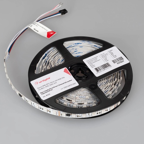Лента светодиодная DMX-B72-10mm 24V RGB-PX6 (16 W/m, IP20, 5060, 5m) (Arlight, -)
