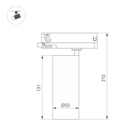 Светильник LGD-SILMA-4TR-R55-4W Day4000 (BK, 4 deg, 230V) (Arlight, IP20 Металл, 5 лет)