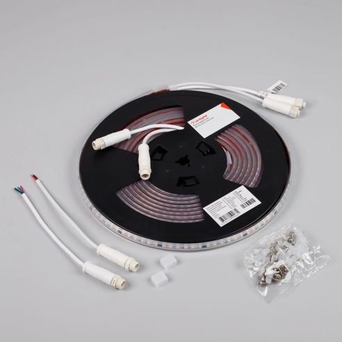 Лента светодиодная герметичная SPI-PS-A120-12mm 24V White6000-PX6-BPT (11 W/m, IP67, 2835, 5m) (Arlight, бегущий огонь)