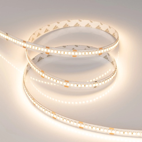 Лента светодиодная RT-A240-10mm 24V Warm3000 (22 W/m, IP20, 2835, 5m) (Arlight, высок.эфф.150 лм/Вт)