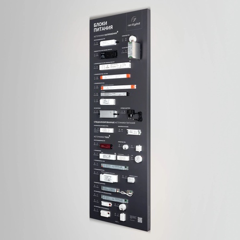 Стенд Блоки Питания ARP-E16-1760x600mm (DB 3мм, пленка) (Arlight, -)