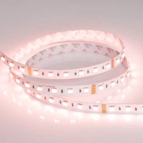 Лента светодиодная RT 2-5000 24V RGBW-MIX 12mm (5060-One, 60 LED/m, LUX) (Arlight, 20 Вт/м, IP20)