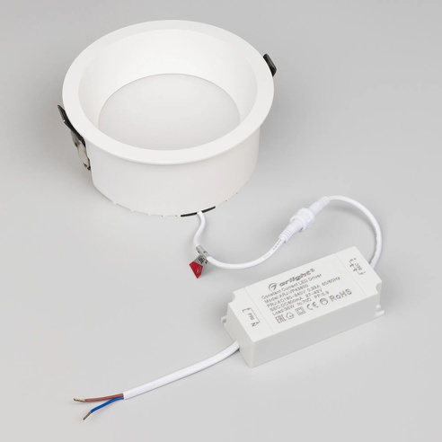 Светильник MS-DROP-BUILT-R158-30W Warm3000 (WH, 90 deg, 230V) (Arlight, IP54 Металл, 5 лет)