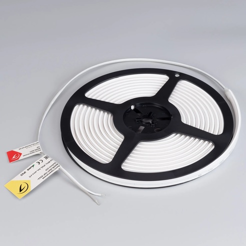Лента светодиодная герметичная MOONLIGHT-TOP-X544-10x5mm 24V Day4300 (10 W/m, IP65, 5m, wire x1) (Arlight, Вывод прямой, 3 года)