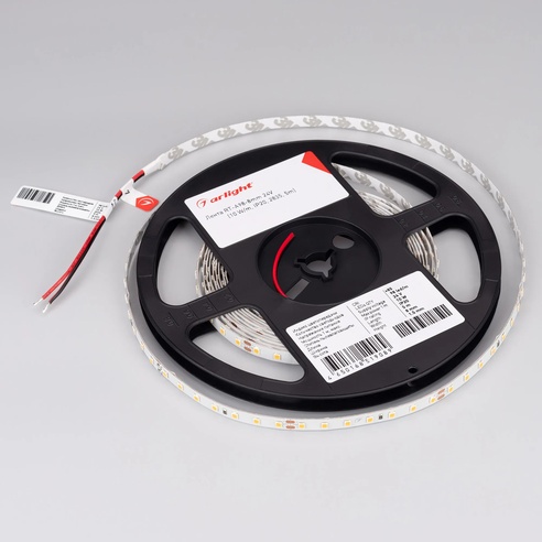 Лента светодиодная RT-A98-8mm 24V Day4000 (10 W/m, IP20, 2835, 5m) (Arlight, Открытый)