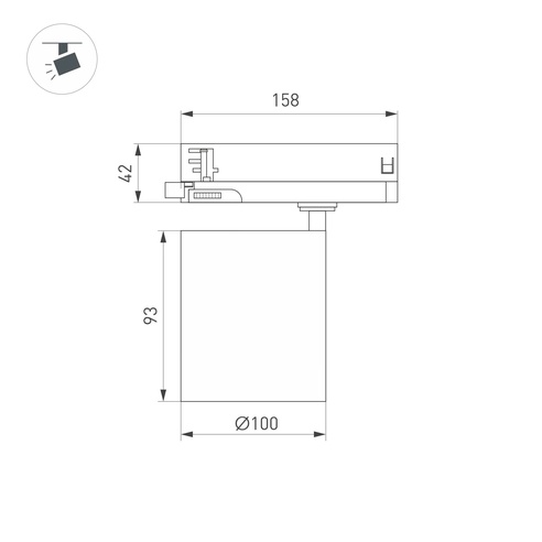 Светильник LGD-DYKE-4TR-R100-36W Day4000 (WH, 38 deg, 230V) (Arlight, IP20 Металл, 5 лет)