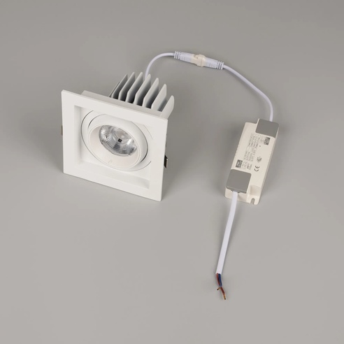 Светильник MS-VORTEX-BUILT-S117x117-20W Warm3000 (WH-WH, 40 deg, 230V) (Arlight, IP20 Металл, 5 лет)