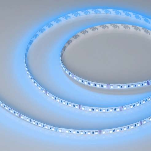 Лента светодиодная RT-G120-8mm 24V RGB (11 W/m, IP20, 3838, 5m) (Arlight, Открытый)