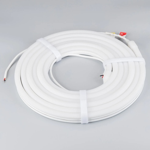 Лента светодиодная герметичная MOONLIGHT-SIDE-A140-12x24mm 24V Day4000 (9.6 W/m, IP68, 5m, wire x2) (Arlight, Вывод прямой, 3 года)