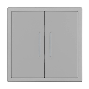 Механизм звонкового выключателя двухклавишный LED SWT-NOBE-MKR2-SFPL-L-IS (230V, 10A) (Arlight, Никель)